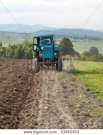 Blue Old Tractor