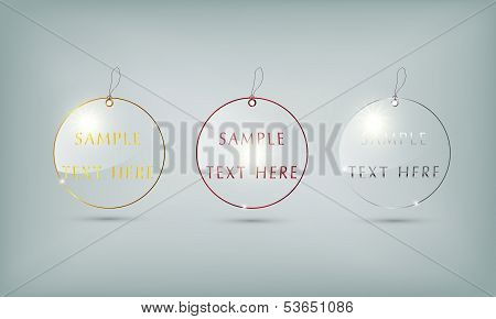 Circle Glass Tags Template
