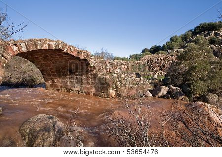 Roman bridge in Linares, Jaen province, Andalusia, Spain