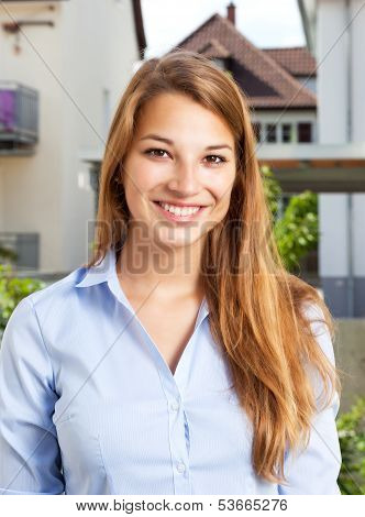 Carefree modern woman