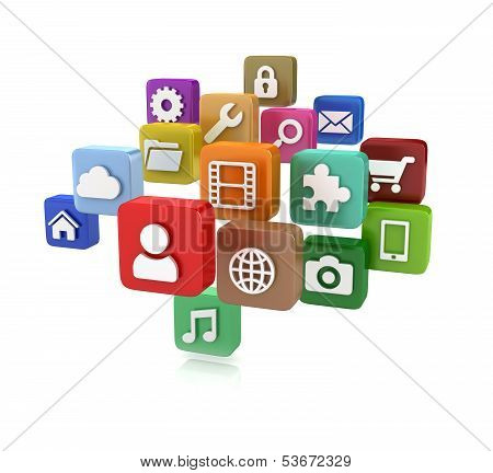 App icons - isolated on white