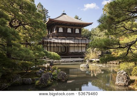 Silver Pavilion At Ginkakuji