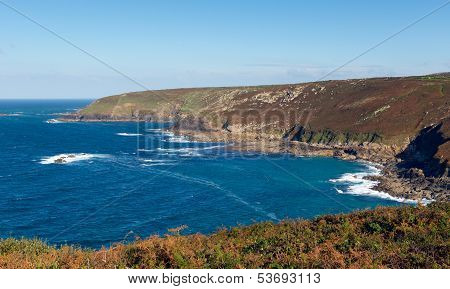 Cornwall coast view Zennor Head Cornwall England UK near St Ives on the South West Coast Path