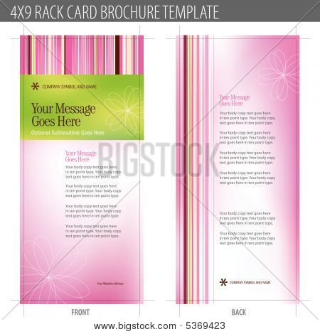 4 x 9 Rack Card brožura šablona vektor