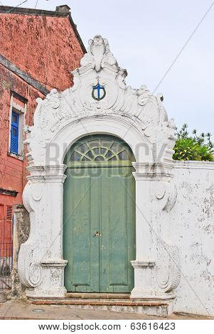 A green door