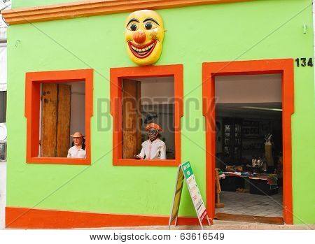 Beautiful colorful houses in Olinda