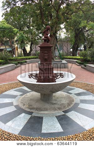 Fountain In Coloane Village In Taipa, Macao