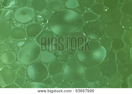 Macro Shot Of Olive Oil Mixed In Water