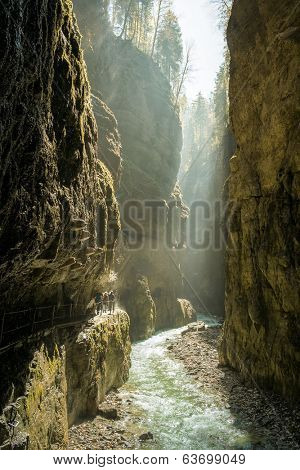 An image of the Partnachklamm at Garmisch-Partenkirchen in Bavaria Germany