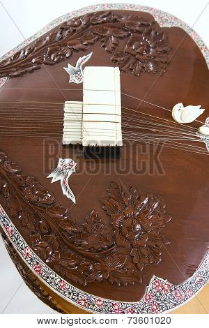 Sitar, A String Indian Traditional Instrument, Close-up