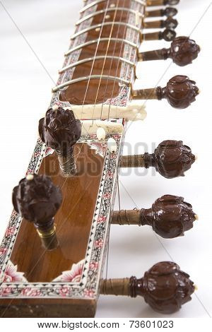 Sitar, A String Indian Traditional Instrument, Close-up