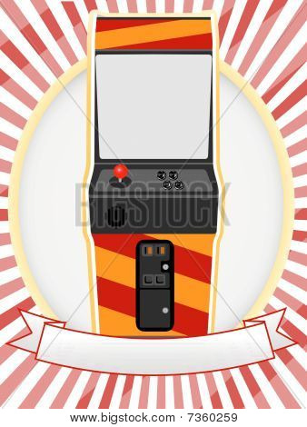Video Arcade Cabinet Oval Ad Setting