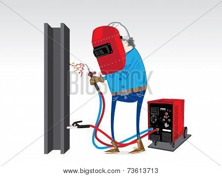 Welder at work