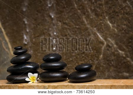 Stones and flower