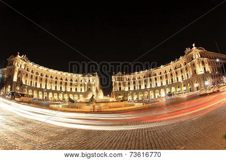 Rome night cityscape