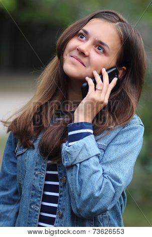 Happy Girl With A Phone