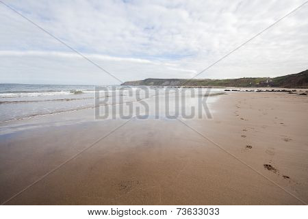Footprints In The Sand Coastal Image