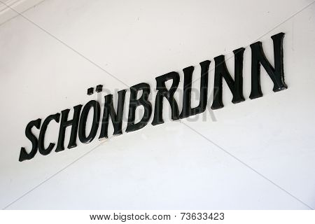 The Written Schonbrunn In A Subway Station