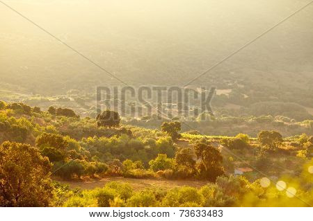 Majestic sunset on Sardinia island