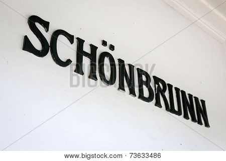 The Written Schonbrunn In A Subway Station