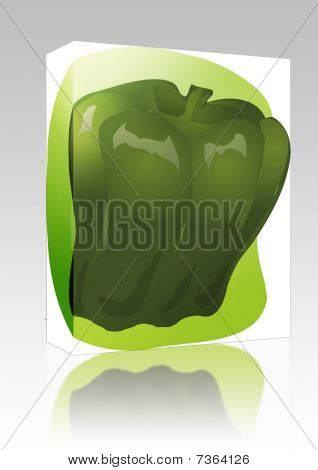 Peberfrugt Illustration boks pakke