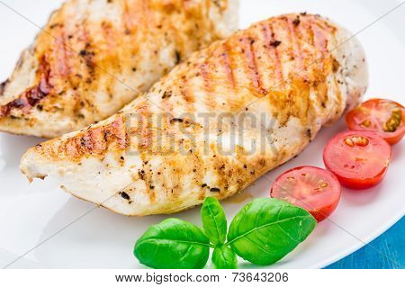 Grilled chicken breasts
