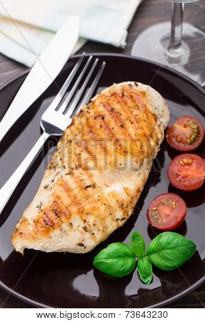 Grilled chicken breasts