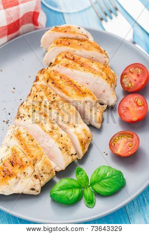 Grilled chicken breasts