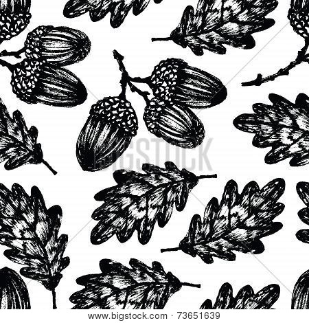 Oak Acorn Background