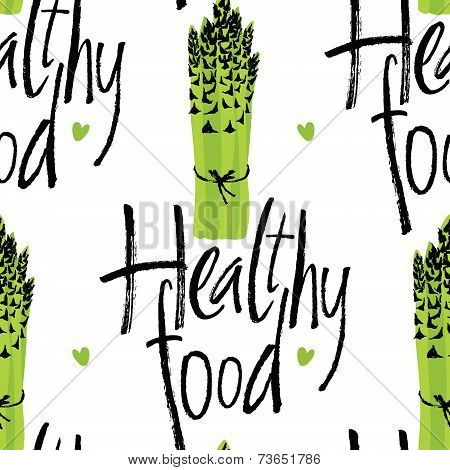 Healthy Food Pattern With Asparagus