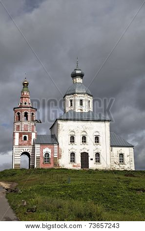 Church of Elijah Prophet at Ivanova grief in bend of Kamenka River. Suzdal, Golden Ring of Russia.
