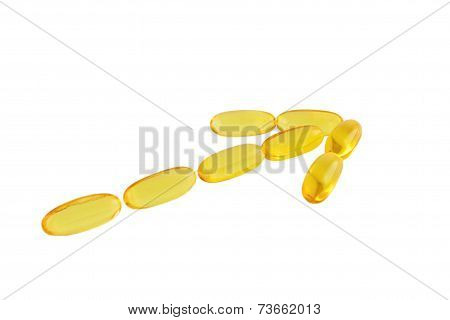 Yellow Gel Pills Arrow