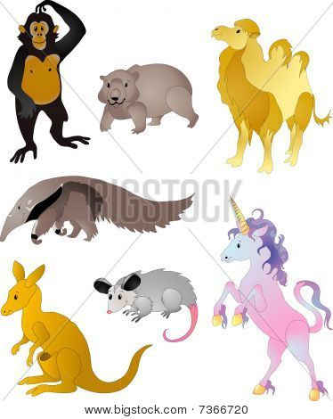 animaux de vecteur de dessin animé