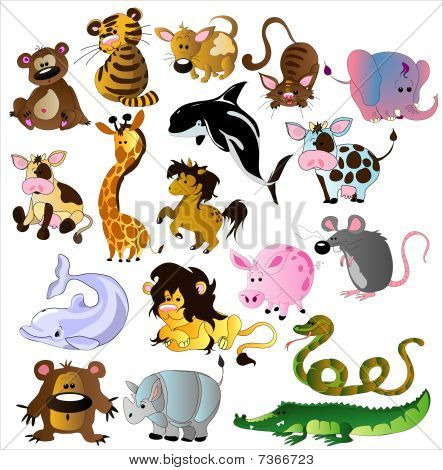 Cartoon animals vector