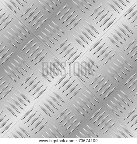Diamond metal plate seamless pattern. 
