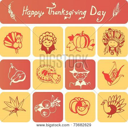 Happy Thanksgiving Day icons