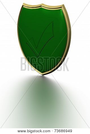 Classical Sheild Isolated On The White