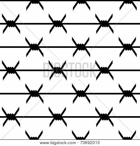 Seamless wallpaper barbed wire.