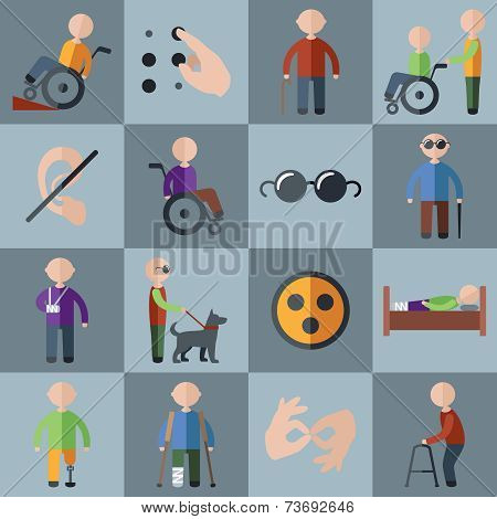 Disabled icons set
