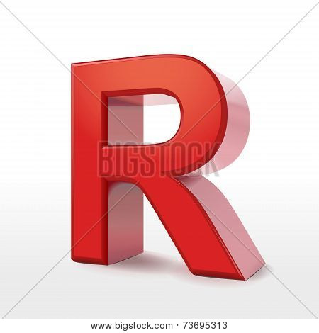 3D Red Letter R