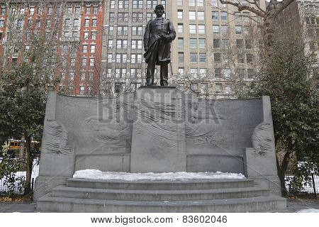 The David Farragut Memorial in Madison Square Park in Manhattan.