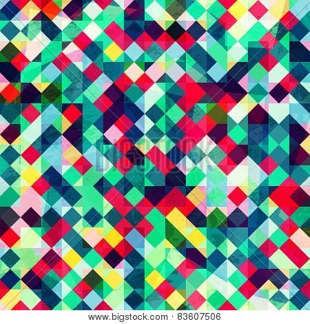 Colored Pixels Seamless Pattern