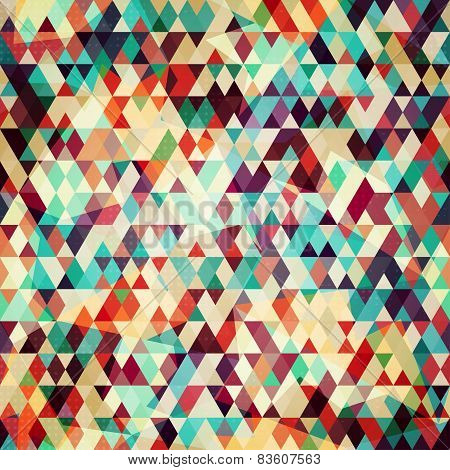 Colored Triangle Seamless Pattern