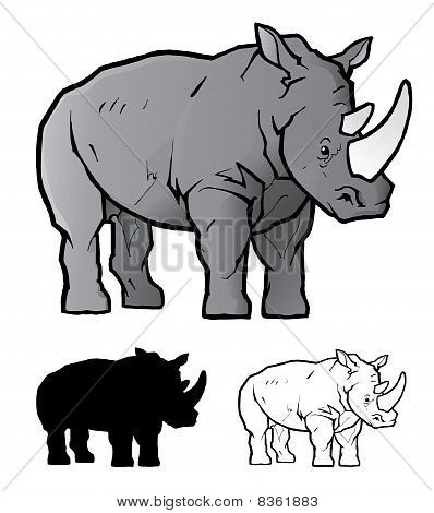 Vektor Rhino och Silhouette.eps