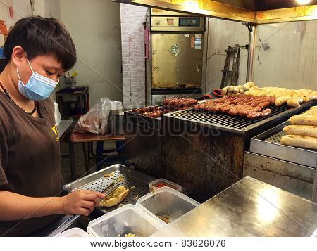 Chief Prepares Food To Be Sold In Kaohsiung Night Market