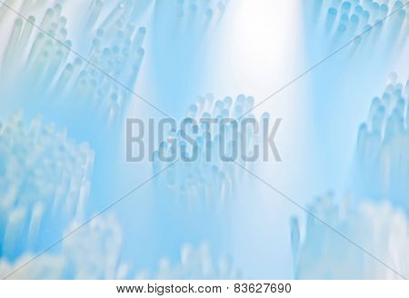 Abstraction background, microphoto. Toothbrush