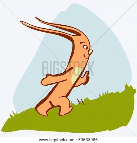 Funny rabbit illustration