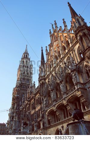 New Town Hall facade in Munich