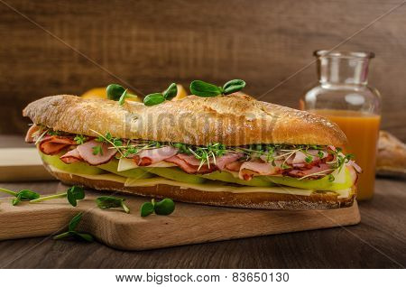 Rustic Baguettes With Smoked Rump