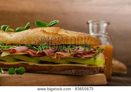 Rustic Baguettes With Smoked Rump
